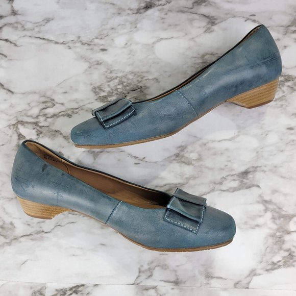Hotter Chantel Comfort Concept Blue Leather Pumps - Picture 4 of 8